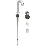 Grifo electrónico para lavabos Geberit Piave, montaje de encimera, servicio a generador, para caja funcional empotrada: Acabado de acero inoxidable / Cepillado, con revestimiento fácil de limpiar, Mezclador=Con mezclador